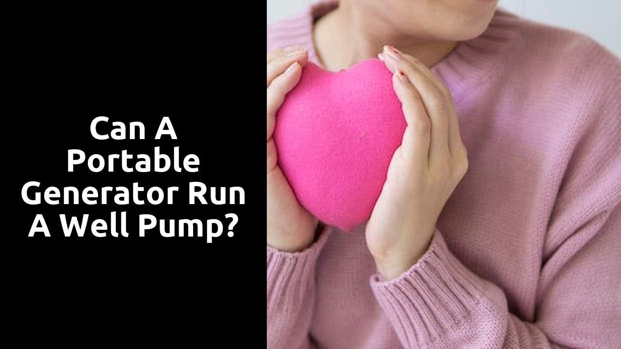 Can a portable generator run a well pump?