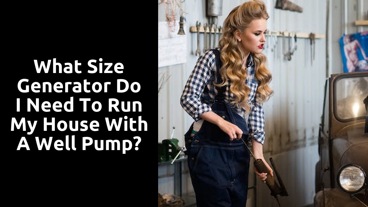 What size generator do I need to run my house with a well pump?