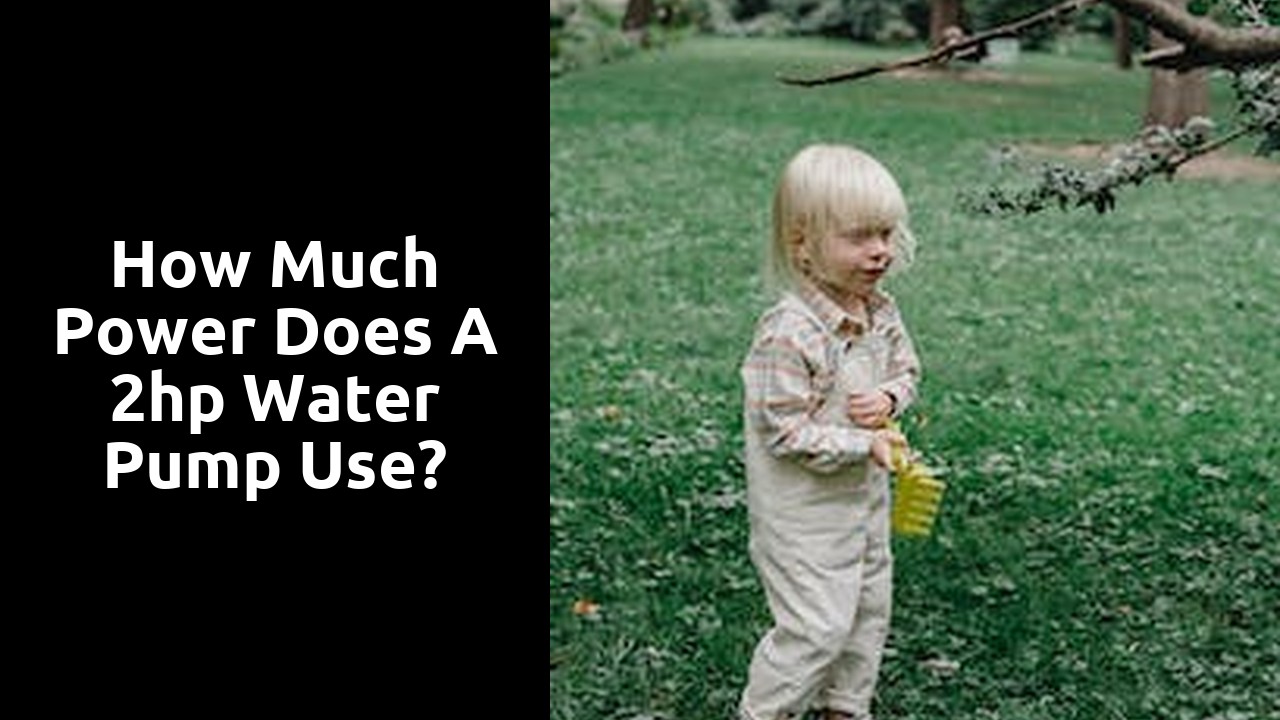 How much power does a 2hp water pump use?