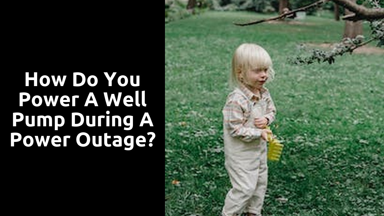 How do you power a well pump during a power outage?