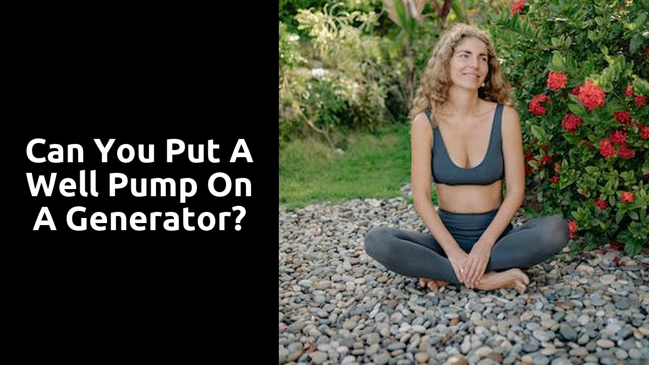 Can you put a well pump on a generator?