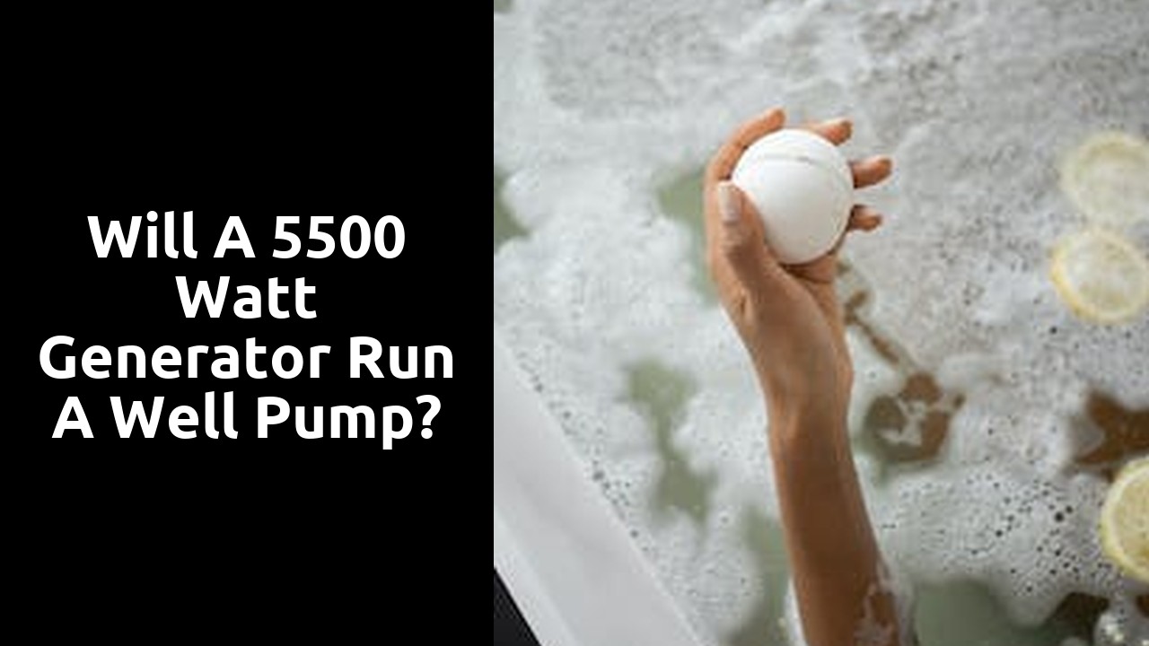 Will a 5500 watt generator run a well pump?