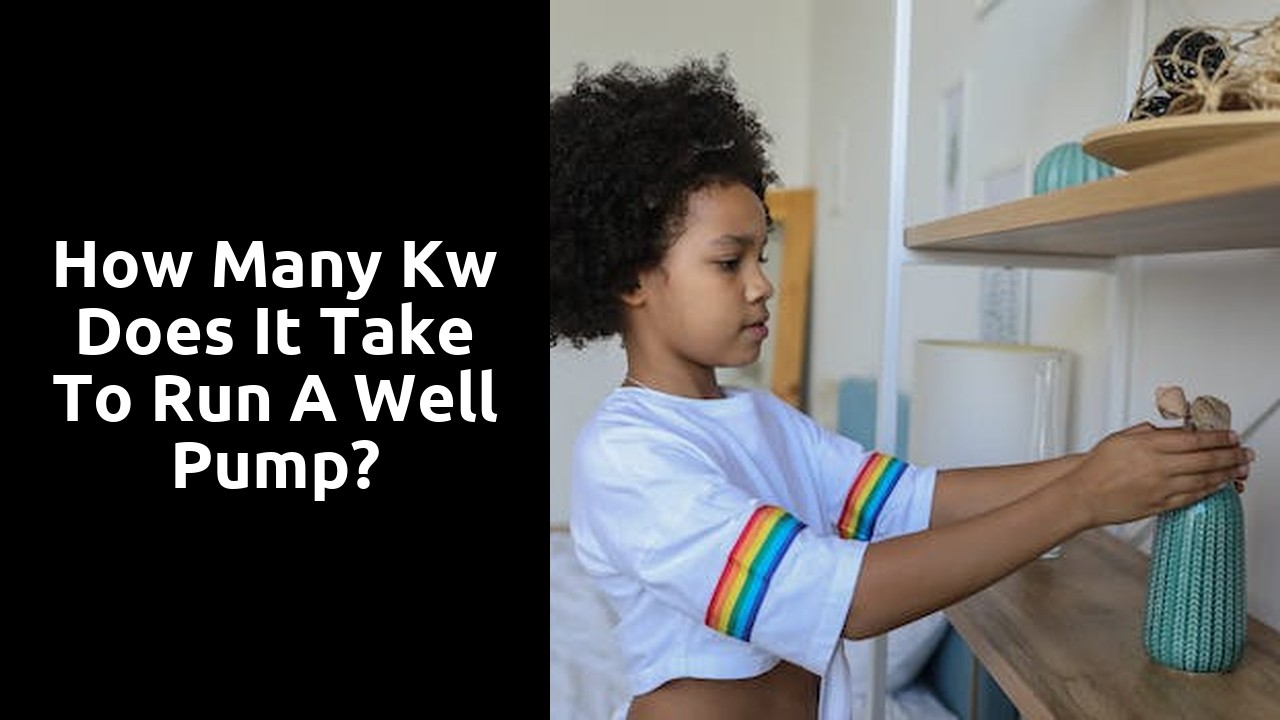 How many kw does it take to run a well pump?